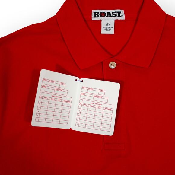 BOAST USA Men Large Blank Core Classic Pique Polo Red NWT - Picture 7 of 10